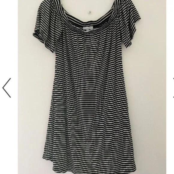 Abound | Dresses | Abound Womens Size Small Dress Short Sleeve Black With  Round Neck Stripped | Poshmark